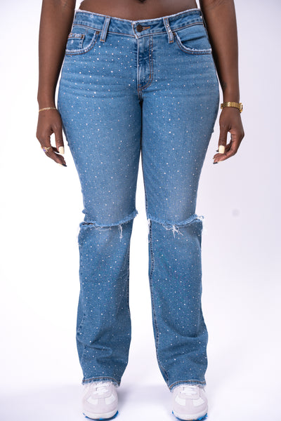 Rhinestone Lowrise jeans