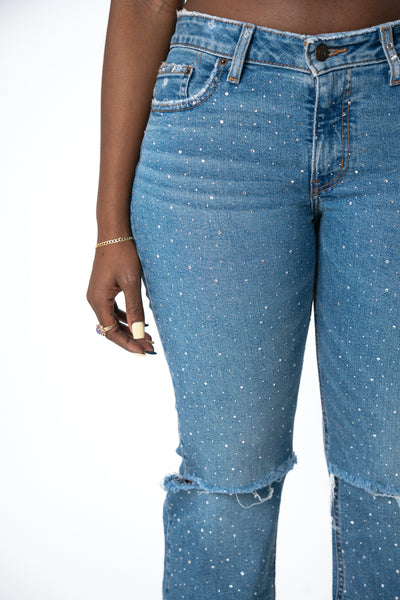 Rhinestone Lowrise jeans