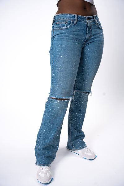 Rhinestone Lowrise jeans