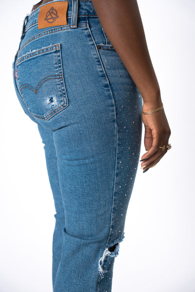 Rhinestone Lowrise jeans